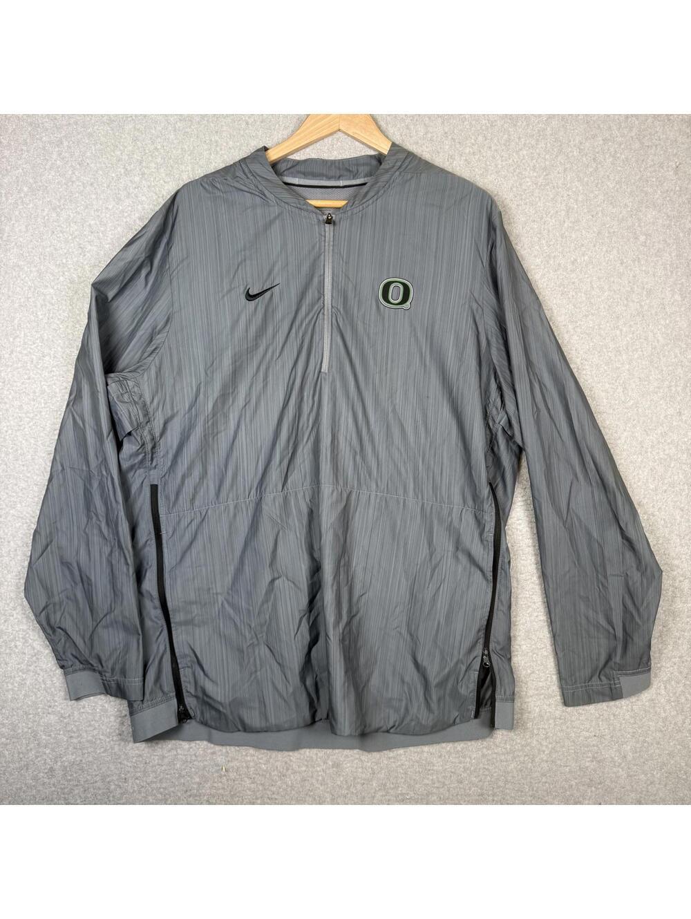 Nike Men's Size XL 1/4 Zip Oregon Duck Pullover Windbreaker Jacket